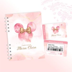 Caderneta Minnie Rosa